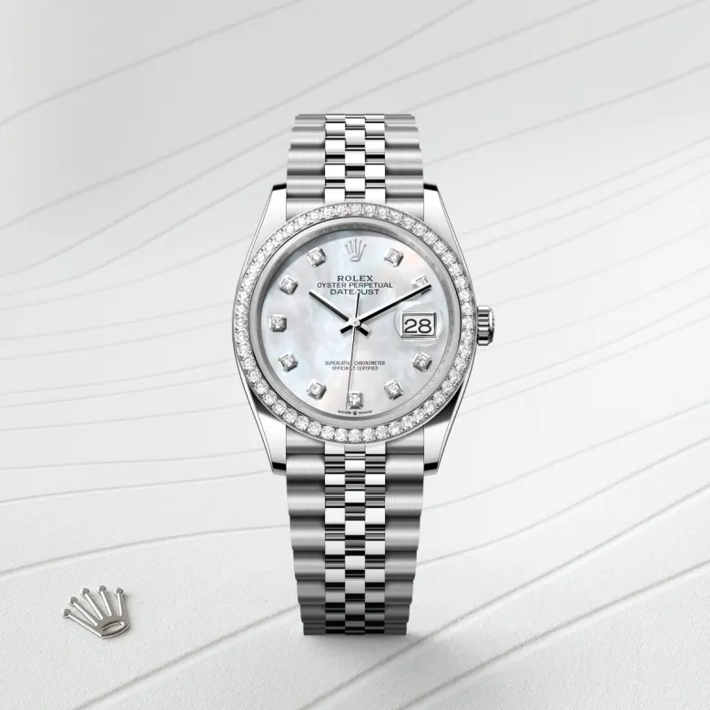 Rolex Datejust 36腕錶白色黃金鋼（蠔式鋼與白色黃金的組合）款，M126284RBR-0011 - 正泰鐘錶
